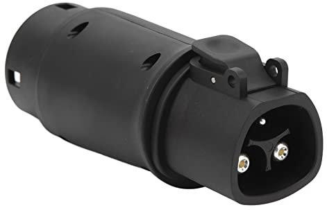 Autoladegerät-Adapter, J1772 auf Tesla-Ladegerät-Adapter, Ideales Tesla-Zubehör, 250 VAC 32 A, Tragbar, IP67, Wasserdicht, Für J1772-Ladesäulen-Ersatz Für Tesla Model 3 Y S X