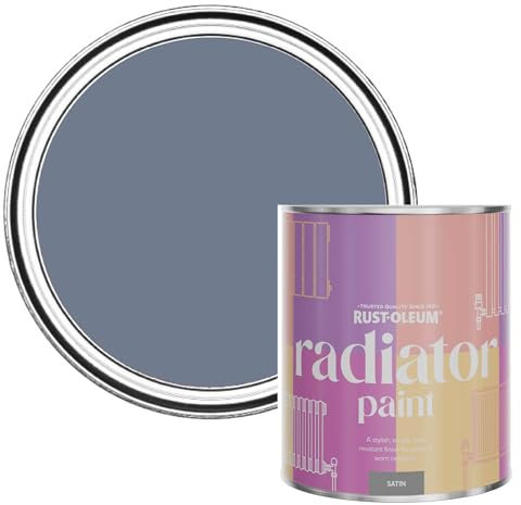 Rust-Oleum Blue Heat Resistant Radiator Paint in Satin Finish - Hush 750ml