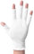 ANSMIO 2 Pairs Cotton Gloves Touchscreen, Cut 5 Fingertips, Moisturizing Night Gloves, Size M (2 Pairs)