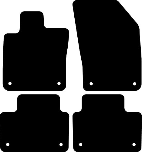 Kovvar Fußmatten passend für Volvo S60/V60 2019-2025 Passend zur Ausführung: S60/V60 | Auch für Plug-in hybride geeignet | Qualität: Basic