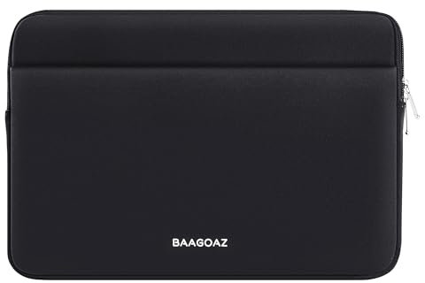 BAAGOAZ Laptop Sleeve Case 16 Inch Protective Bag Specially for New 16.2 MacBook Pro M4 M3 M2 M1 Pro/Max 2025 2024 2023 2022, Compatible with Partial Slim Bezels 15.6 PC Notebook Chromebook, Black