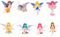 Eabdice 8 Stück Miniaturfiguren de Fee, Statue Der Gartenfee, Garten Figur Feen Ornamente,Gartenfiguren Feen,Kleine Figuren de Fee, für Indoor, Garten, Blumentopf Dekoration