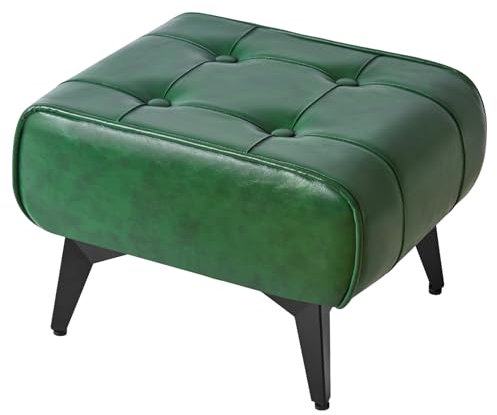 YMYNY Pouf Ottoman Repose-Pieds en Fer, Tabouret de Canapé Moderne, Petite Table d'Appoint Polyvalente pour Salon Chambre, 40×30×26CM Vert HBD037GR