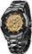 OLEVS Schwarze Herrenuhr Automatische Mechanische Hohl Drachen Uhr Luxuriöse Formelle Gold Diamant 50M Wasserdicht Tungsten Stahl Leuchtende Uhr