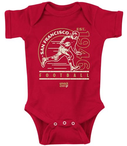 EST 1946 Babybekleidung für San Francisco Fußballfans (NB-7T) (roter Body, 18 Monate)
