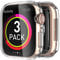 Delidigi for Apple Watch Screen Protector 38mm, 3 Pack High Clear TPU Apple Watch Case All Around Shockproof Cover Compatible with iWatch Series 3 2 1