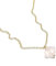 Collier Trèfle Quartz Rose- Pierres Naturelles et Argent 925 Doré