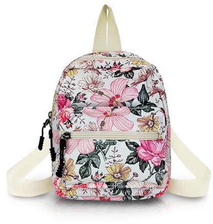 WisePoint Mini Rucksack, Nylon Kleine Rucksäcke für Frauen und Mädchen, Exquisite Damen Rucksack für Reisen, Einkaufen, Arbeiten (blume)