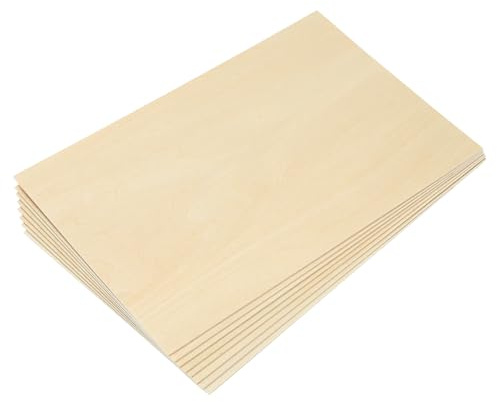 PATIKIL 8 Stück 8x12x1/16 Basswood-Platten 2mm mit Glatten Oberflächen