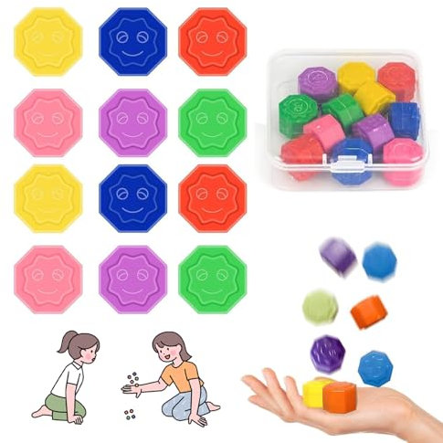 Vibbang 12 Stück Gonggi Korean Game, Gonggi Traditionelles Koreanisches Spiele, Gonggi Jack Stone Pebbles Set, Klassischer Hand Auge Koordinationsspaß, Pädagogisches Interaktive Spielzeug für Kinder