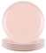 Seltmann Weiden Amina Rosé Frühstücksteller 6er Set, 23 cm, Runde Kuchenteller mit dezentem Relief-Muster, Spülmaschinen- und Mikrowellenfest, Porzellan, Rosa