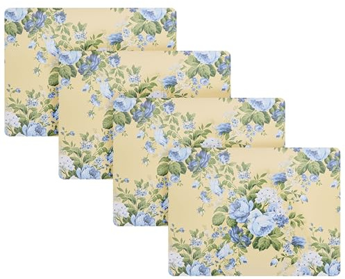 Laura Ashley Joyce Kork-Tischsets, 40,6 x 30,5 cm, für Küche und Esstisch, hitzebeständig, langlebig, leicht zu reinigen, 4 Stück, Joyce