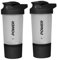 ACUNA Stainless Steel Shaker Bottle - 600 ml | Protein Mixes Insulated Metal Protein Shaker, Premium Double Wall Supplement Shakes Shaker, BPA free Leakproof Hot & Cold Drink Bottle (Metallic Black)