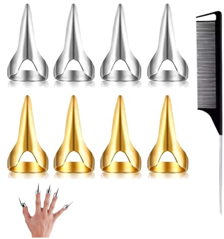 Flechthilfe Haare,Stielkamm Trenn Ringe Haare Flechten Werkzeug Frisuren Braids Zubehör Hair Braiding Tool Loop Tool Flechtwerkzeug Haarflechthilfe Frisur Hilfe Scheitelkamm,für Styling Braid Halter