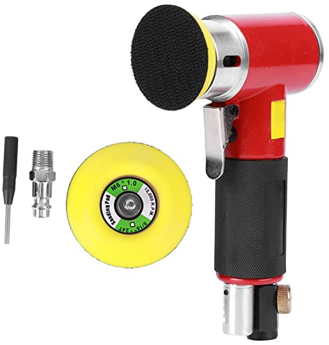 Zinnersatzspachtel Luftschleifer Set - Mini Poliermaschine mit Exzenter, Pneumatischer Druckluft - Schleifer für KFZ, 15000 U/min - Luftwerkzeug zum Polieren und Schleifen