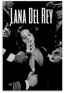 Generisch Art Lana Music Del Canvas Rey Posters Poster Für Zimmer, Ästhetische Leinwand-Wandkunst, Schlafzimmer-Dekor Poster 12x18inch(30x45cm)