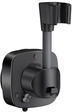Cyberwork Supporto Per Soffione Doccia Girevole A 360°, Ventosa Senza Fori, Supporto Per Soffione Doccia Rimovibile, Portata 10 Kg, Antiscivolo E Antiruggine, Adatto Per Il Bagno