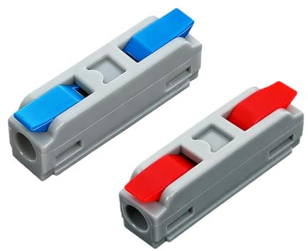 JOYELEC 38PZ Compact Connettore,LT-1 Morsettiere Connettori Elettrici con Polo,Pezzi Terminali a Collegamento Rapido 1 entrate/1 uscite,cavi 0.08-2.5(4.0) mm²,250V,32A,allungare cavi e fai da te