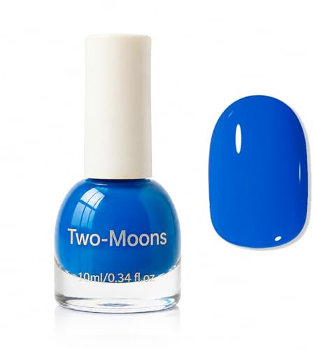 Royal Blue Nail Polish, Quick Dry Nail Polish, Air Dry No UV Lamp Needed, Long Lasting & High Gloss Blue Nail Varnish, No Chip Non-Toxic Vegan Nail Paint For Women DIY Manicure