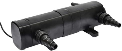 Filtro UVC da 36 W per laghetto da giardino da 35.000 litri, con cavo di collegamento da 5 m, lampada UV, supporto da parete, per lotta contro le alghe e purificazione dell'acqua in giardino e