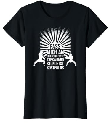 Costume de Taekwondo Amusant pour Homme et Femme T-Shirt Graphique avec Valeur, Femme, Noir, XS