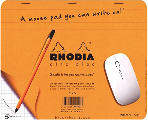 Rhodia clic de souris bloc de patin 5 mm grille 19 x 23 cm CF194100 (japon importation)