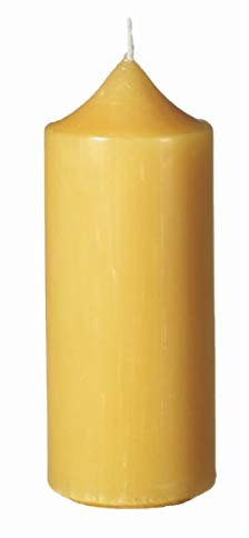 Stumpenkerzen 100% Bienenwachs 12 x 4,8 cm, 12 Stück