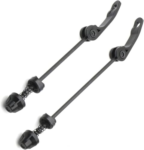 DEER U Road Mountain Bicycle MTB Wheel Hub Front and Rear Skewers Quick Release Clip Bolt Lever Axle QR 145/180 mm, a Pair (Black)