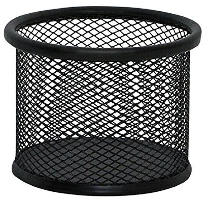 Pojemnik na przybory Q-Connect metalowy czarny