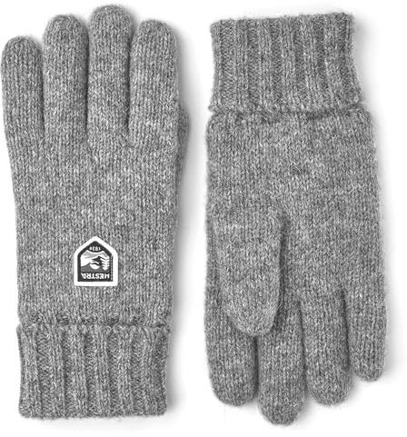 HESTRA Basic Wool Handschuhe, Grey, EU 11