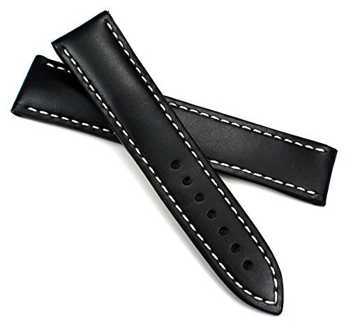 RIOS1931 22mm Herren Leder Juchten Uhrenarmband Für Faltschließe Handvernäht Omega