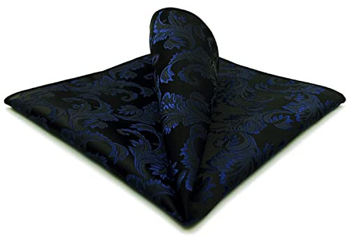 S&W SHLAX&WING Einstecktücher Schwarz Patterned Herren Seide
