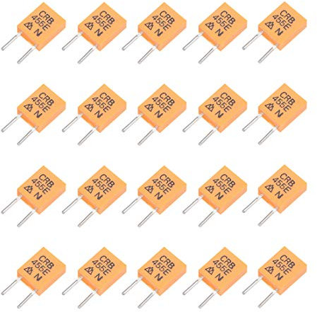 sourcing map Ceramic Resonator Crystal Oscillator 455KHz 2 Pins DIP, Orange 20 Pieces