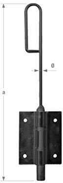 CQFD Verrou baïonnette Ø14 pêne 300mm noir