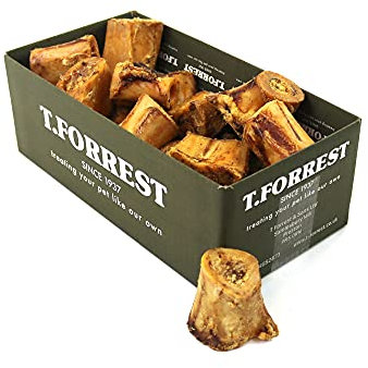 T.Forrest British Roasted Marrow Bones for Dogs (20 Pack) - 100% Natural, Long-Lasting & Grain-Free Treats