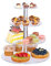 Relaxdays Etagere, 4 Etagen, rund, Cupcakes, Kuchen, Snacks, Obst, Frühstück, aus Acryl, Muffin Aufsteller, transparent, 10035402, 31.5 x 30 x 30 cm