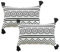 DUDNJC 2 Stück Marokko Boho Schwarz & Weiß Lendenwirbelkissenbezüge 50,8 x 30,5 cm Baumwolle gewebtes Jacquard-Muster Kissenbezüge mit Quasten modern Akzent quadratischer Kissenbezug für Couch Sofa