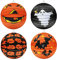 Bluelves Halloween Papier Laternen Dekoration, 3D Faltbar Lampenschirm Papier Lampions mit Fledermäuse Geister Kürbisse Papierlampions Halloween Party