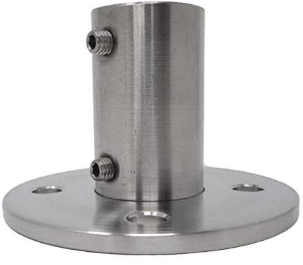 Edelstahl Bodenanker für Rohr-Ø 33,7 x 2,0 mm Rund Pfostenrohr Pfostenhalter Geländerhalter von SO-TOOLS®