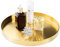 Jucoan 30 CM Round Gold Serving Tray, Modern Brass Decorative Dresser Tray for Jewelry, Perfume, Makup, Stainless Steel Storage Organizer Tray for Bathroom, Kitchen, Vanity