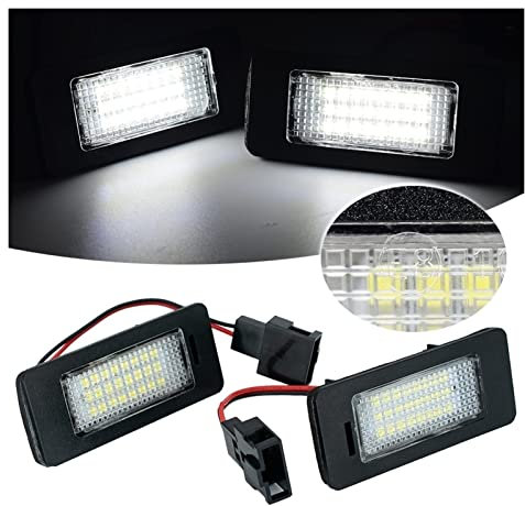 XIAOGUANG LingLONG 2 PCS License Plate Light Led Number Plate Holder Lamp No Error Fit For Audi A1 A4 B8 A5 S5 A6 S6 A7 Q5 TT TTS 2D For VW Golf Jetta
