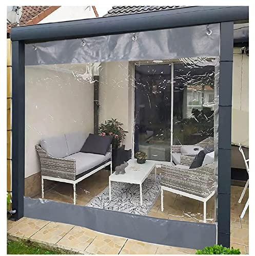 NA LI JIN BO Abdeckplane Holz,wasserdichte Vorhänge, Terrassenüberdachung, Handelsübliche 0,5 Mm Transparente PVC-Plane, Mit Rostschutztülle Für Balkonmarkise, Autowaschabteilung