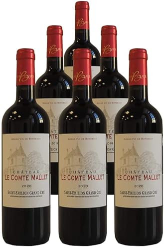 Château Le Comte Mallet Saint Emilion Grand Cru 2022 - Pack de 6 bouteilles
