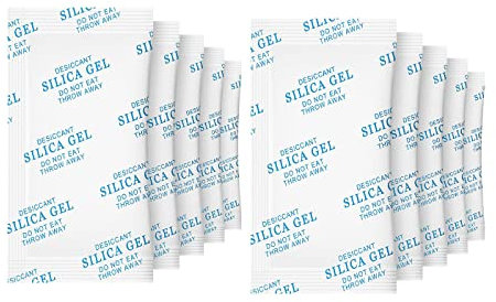 VDL Desiccant Silica Gel Sachet, 5g Desiccant Packets Moisture Absorber Dehumidifier (50)