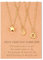 SUNSH Sonne und Mond Beste Freundin Halsketten für 3 Frauen Teens Mädchen Freundschaft Bessties Halskette Set Schwester Schmuck BFF Geschenke für Sie Gold