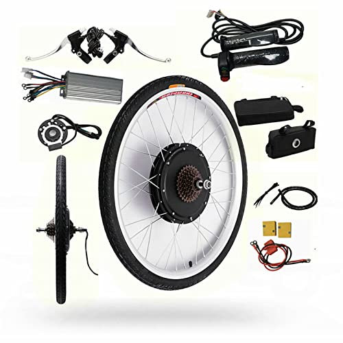 Futchoy 26 Zoll E-Bike Conversion Kit 48V 1000W Ebike Elektrisches Fahrrad-Umbausatz, 26” Elektrofahrrad Electric Bicycle Motornabe Hinterrad Umbausatz