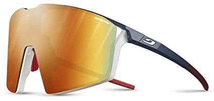Julbo Unisex Edge Sonnenbrille, Matt Blau/Weiß/Rot, One Size