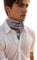 Prettystern Unisex handrolliertes SeidenHalstuch Seide Nickituch Bandana kleines Seidentuch für Damen Herren 10 Lila Gold blau