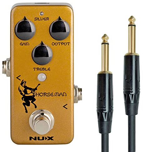 NUX NOD-1 Horseman Drive Overdrive Effektgerät + keepdrum Klinken-Kabel