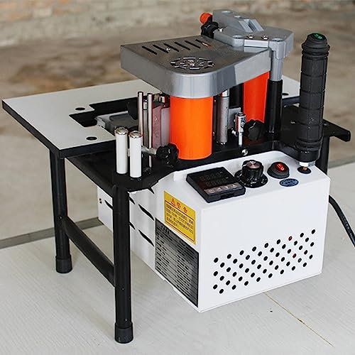 TAHALI Woodworking Edge Banding Gluing Machine, Portable Woodworking Edge Banding Machine Edge Bander, Double-Sided Glue Curve Straight Edge Banding Machine